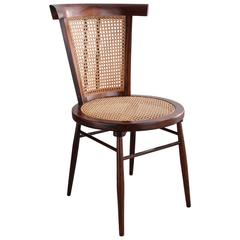 "Small Chair" in Jacaranda with Curved Cane Back by Joaquim Tenreiro, 1960 8
