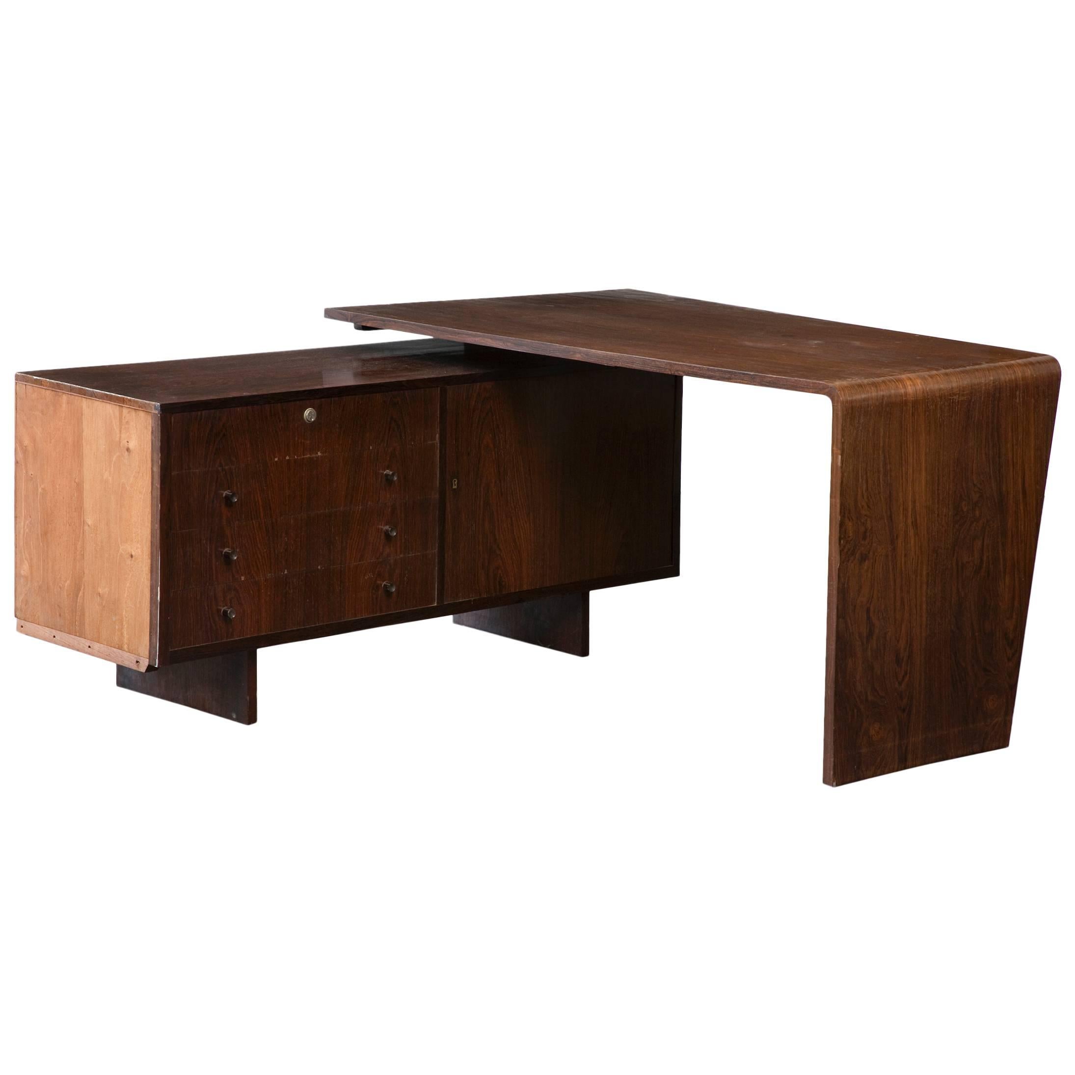 Jacaranda Desk by Joaquim Tenreiro, Brazil, 1950s