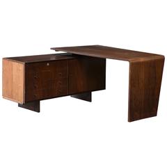 Jacaranda Desk by Joaquim Tenreiro, Brazil, 1950s