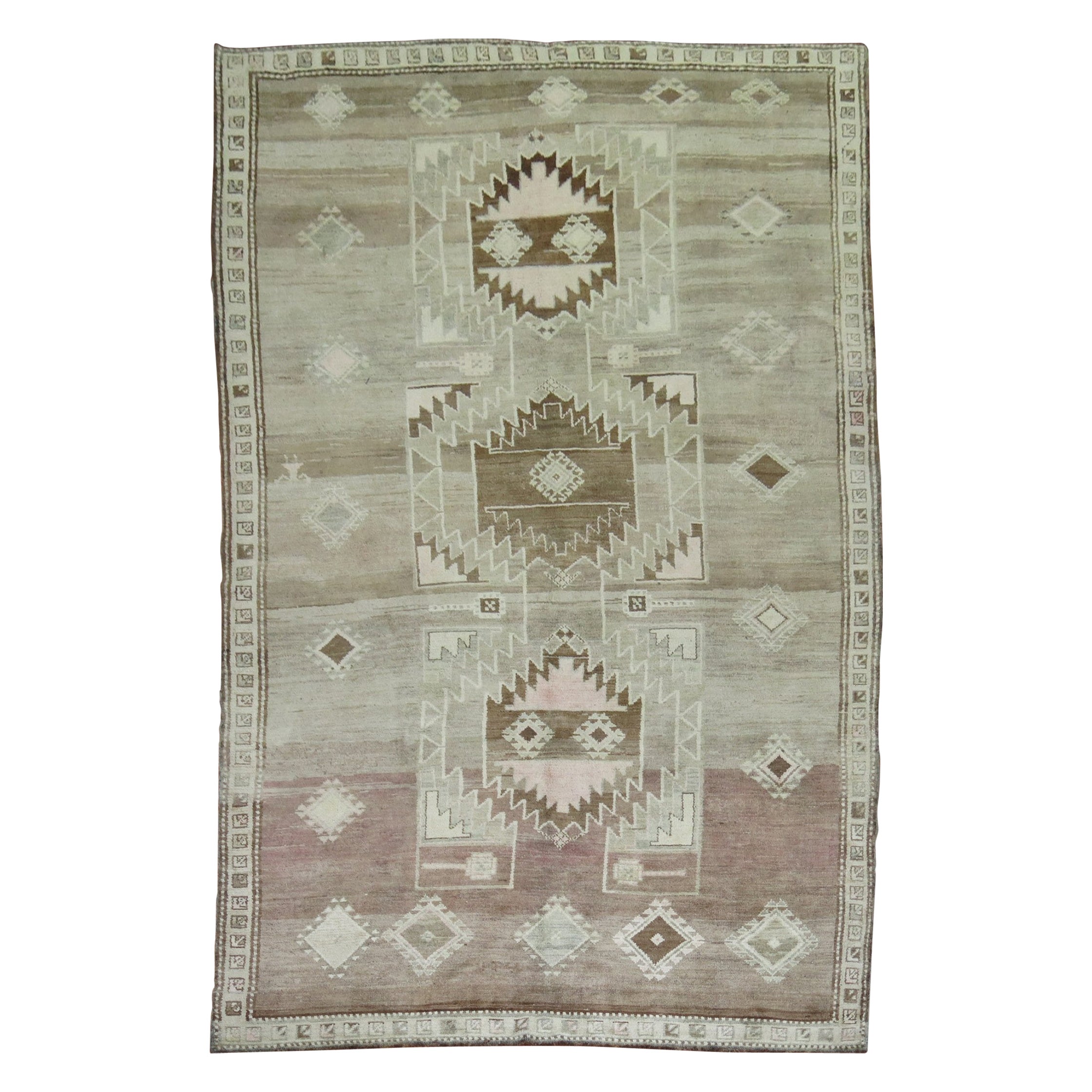 Zabihi Collection Tribal Turkish Room Size Rug For Sale