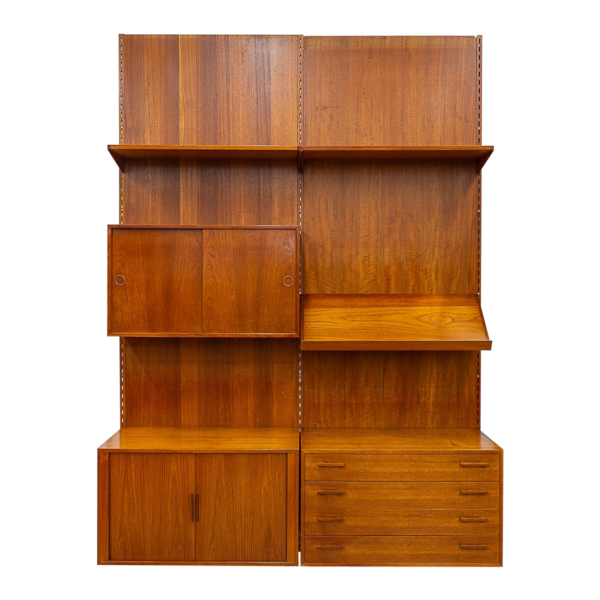 Danish Mid-Century Modern Teak Wall System by Kai Kristiansen