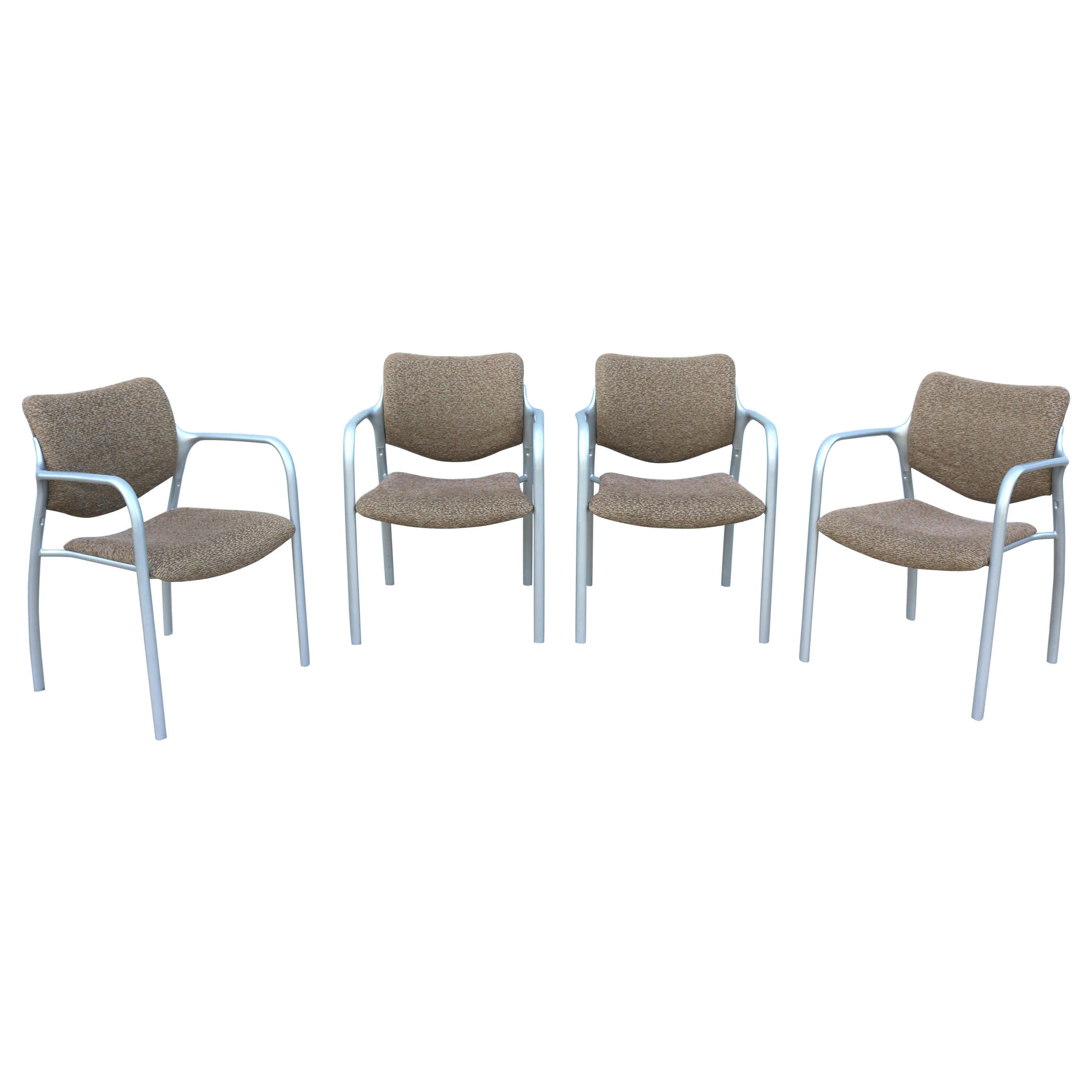 Modern Mark Goetz for Herman Miller Aside Side Stacking Chairs - Set of 4 For Sale