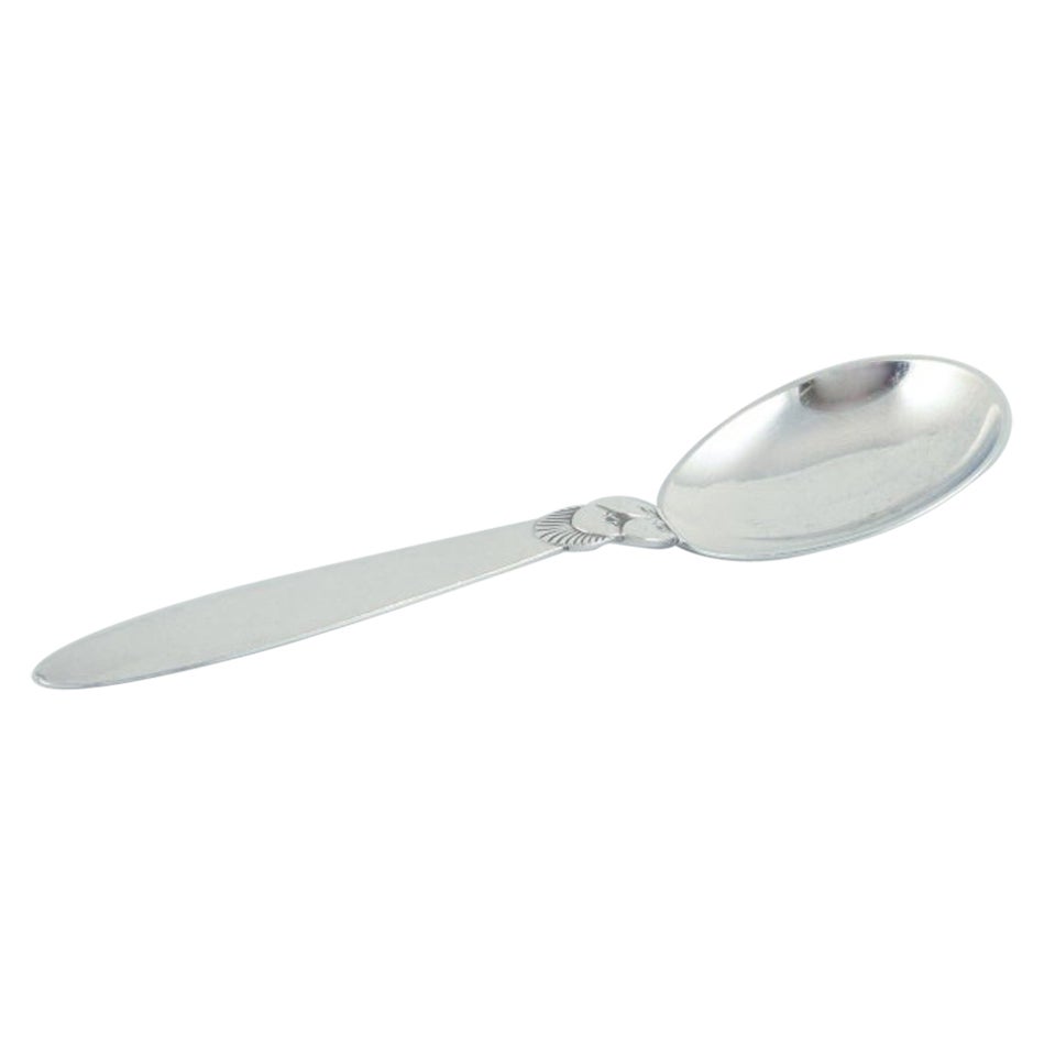 Georg Jensen Cactus. Small serving spoon in sterling silver. For Sale