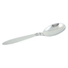 Vintage Georg Jensen Cactus. Small serving spoon in sterling silver.