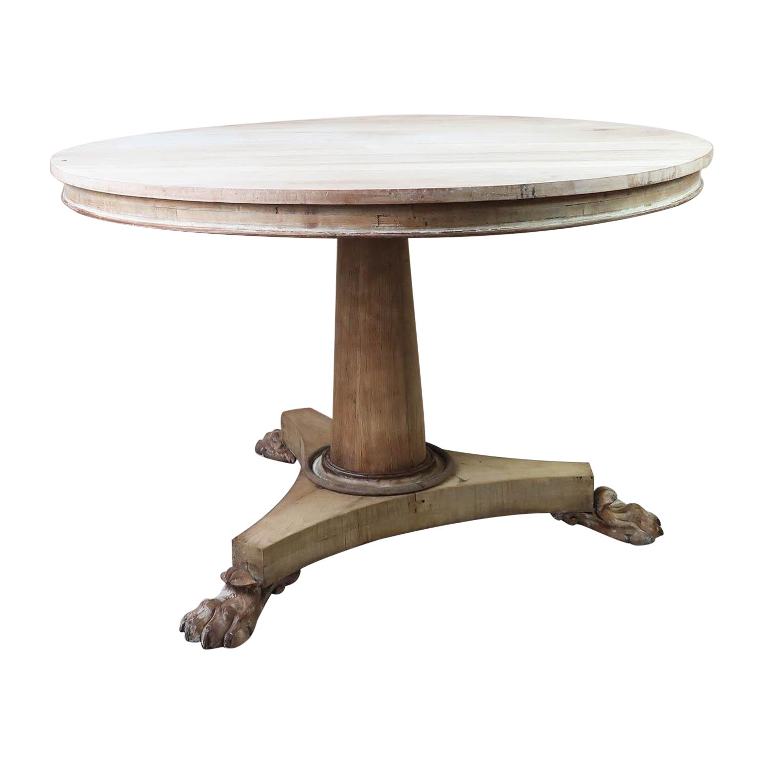 Small Antique Palladian Style Round Bleached Table, English, C.1835 For Sale