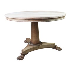 Small Antique Palladian Style Round Bleached Table, English, C.1835