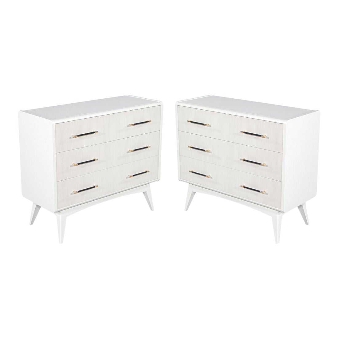 Pair of Modern Nightstand Chests of Drawers