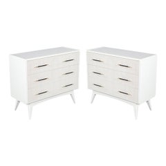 Pair of Modern Nightstand Chests of Drawers