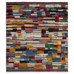 Marokkanischer Teppich von Rug & Kilim mit buntem, geometrischem Hoch-Tief-Muster