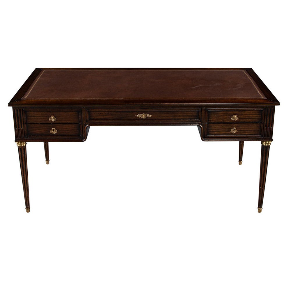 Antique French Louis XVI Neoclassical Double Faced Desk For Sale at 1stDibs