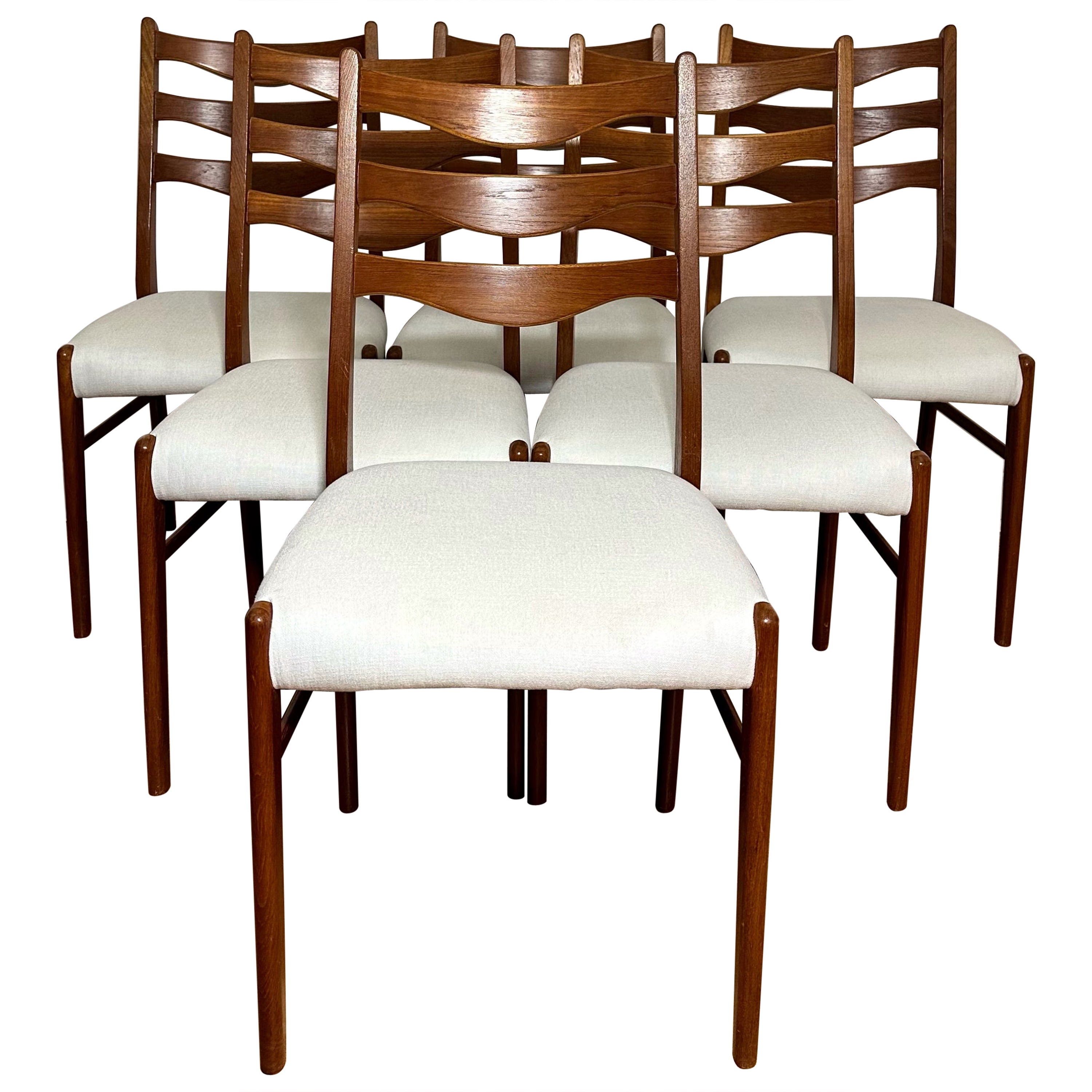 Chaises de salle à manger danoises du milieu du siècle par Arne Wahl Iversen - lot de six