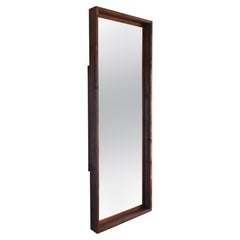 Miroir flottant design en noyer