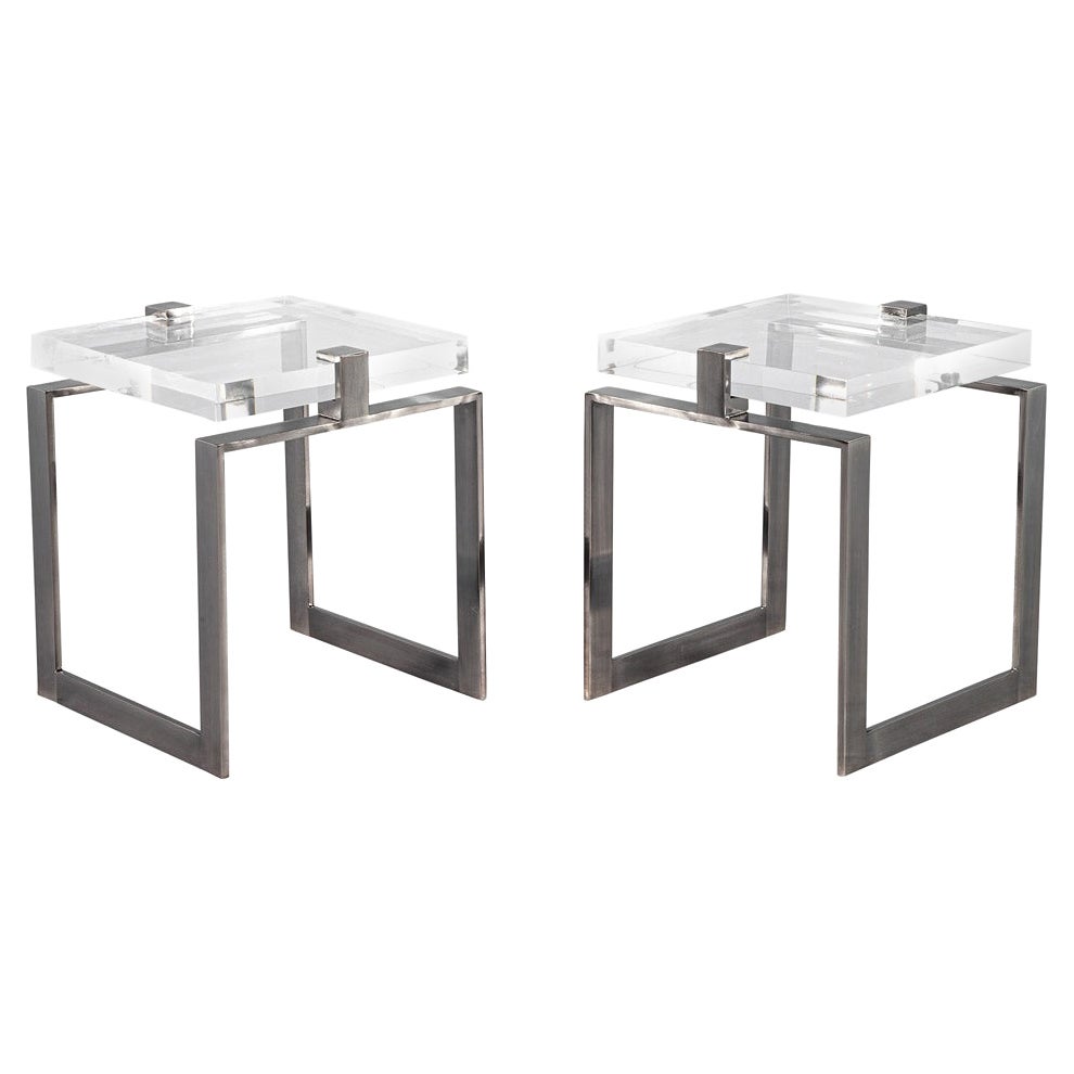 Modern Acrylic Accent Tables For Sale