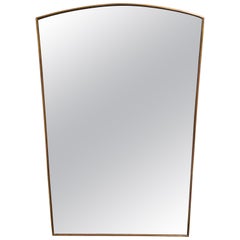 Retro Wall Mirror Brass Midcentury Modern Italian Design 1950s 1960s