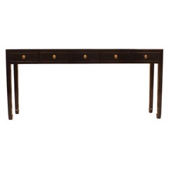 Used Fine Black Lacquer Console Table