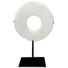 Used  Stone Disk from Indonesia, Mounted