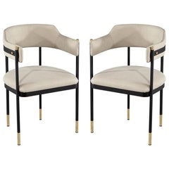 Custom Curved Modern Metal Dining Chairs