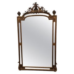 Miroir palatial de style Louis XV doré 