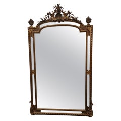 Palatial Louis XV Style Gold Gilt Mirror