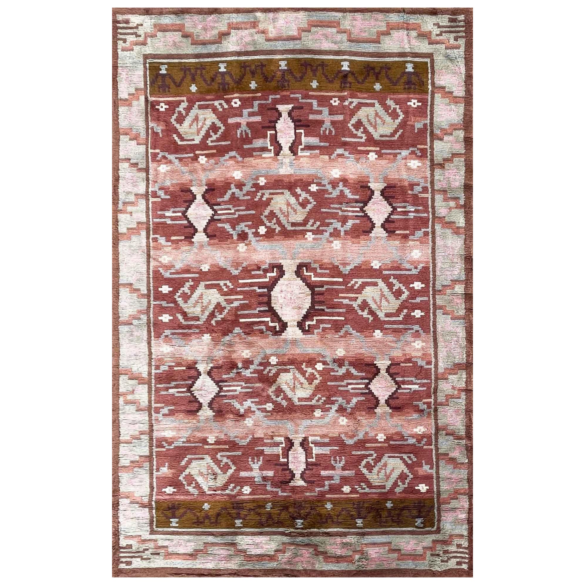 Scandinavian Carpet, Vintage 7'5" x 10'7" For Sale
