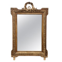 Louis XV-Stil Gold vergoldeter Spiegel 