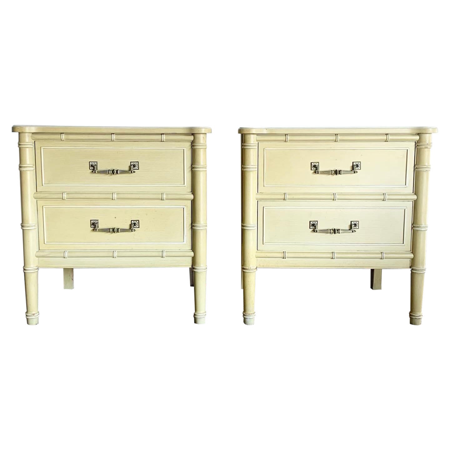 Faux Bamboo Henry Link "Bali Hai" Nighstands by Lexington