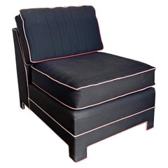 Postmodern Black and Pink Sofa Lounge Chair
