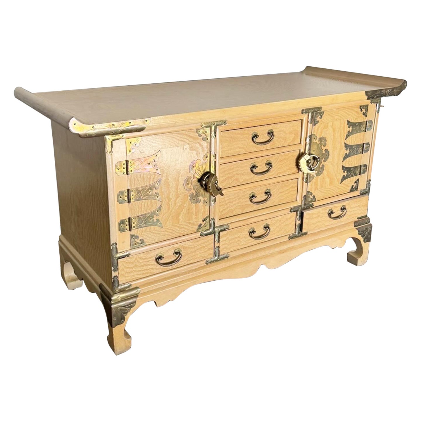 Chinoiserie Elm High Point Altar/Chest/Sideboard For Sale