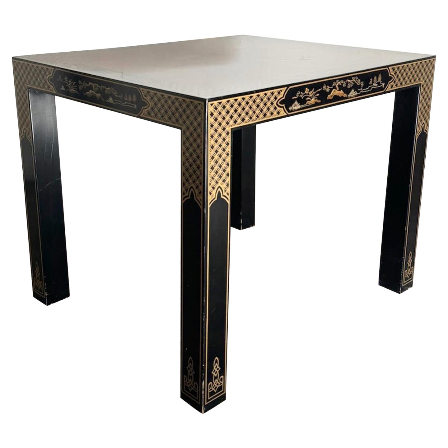 Chinoiserie Hand Painted Side Table by Drexel Heritage For Sale