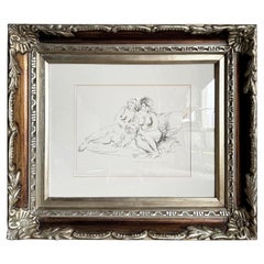 Framed Nude Art "two Girls Reclining" by Ira Moskowitz