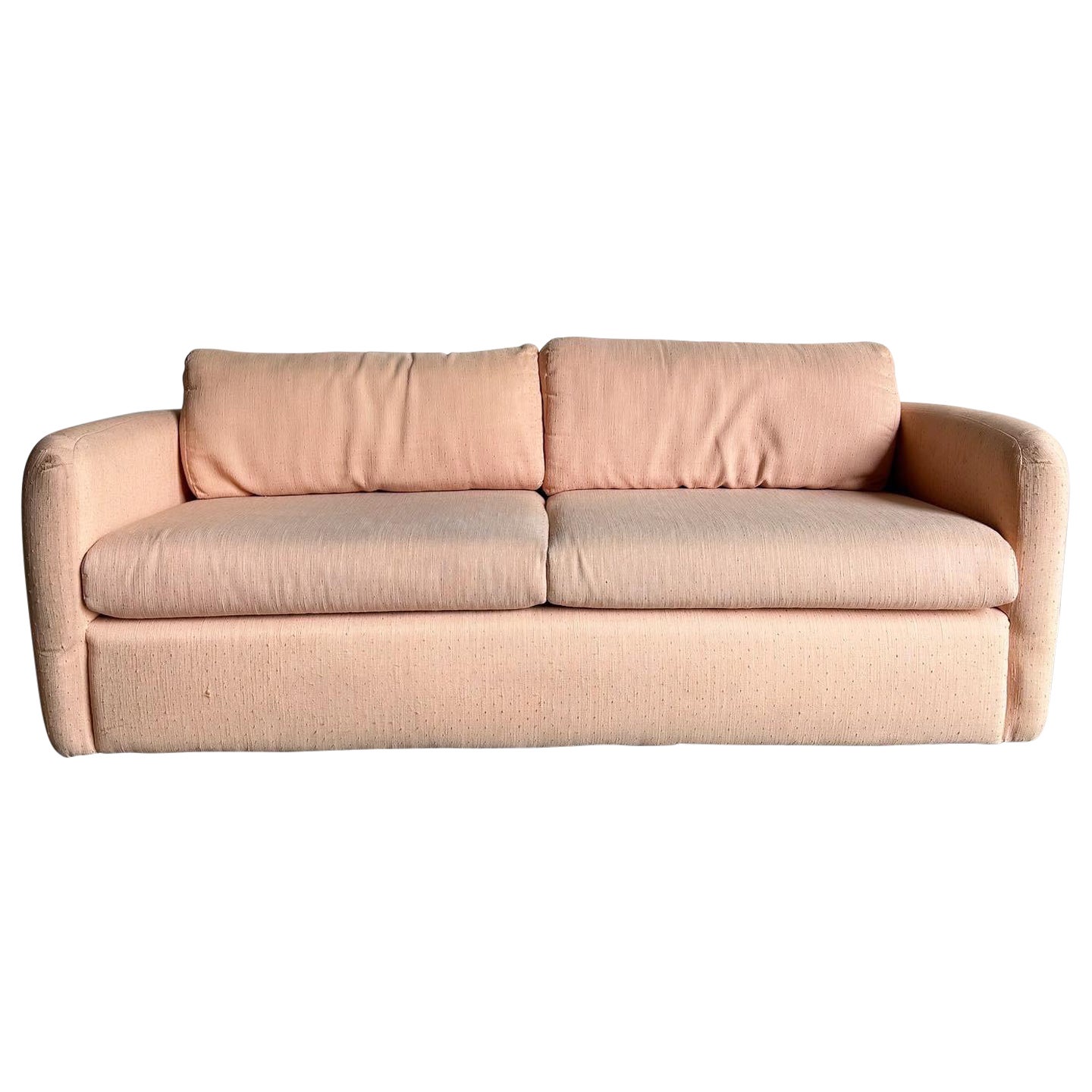 Postmodern Pink Sofa by Thayer Coggin For Sale