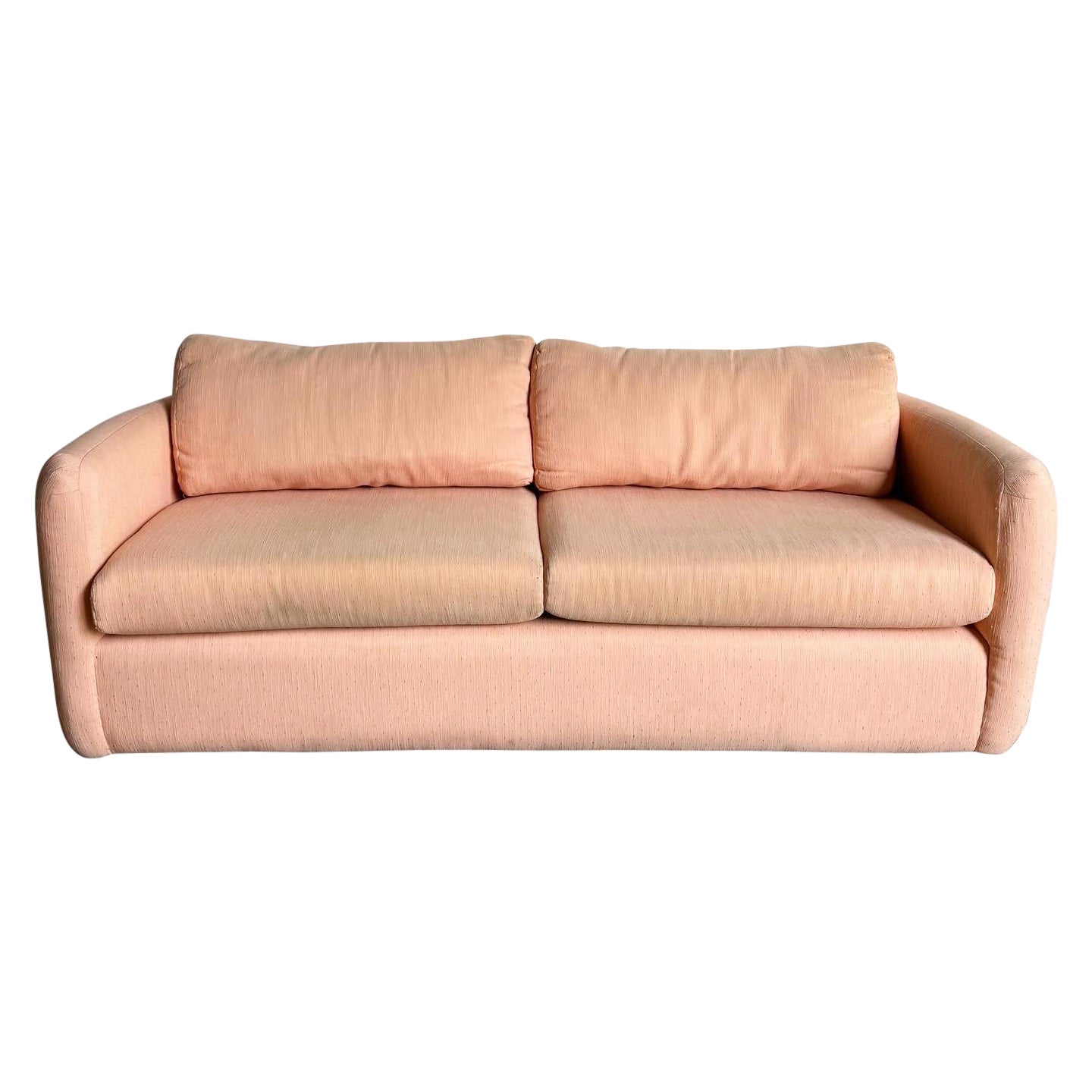 Postmodern Pink Sofa by Thayer Coggin For Sale