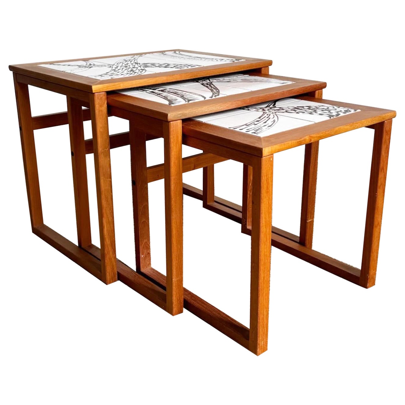Danish Modern Nesting Tables by Mobelfabrikken Toften For Sale