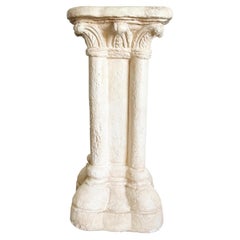 Used Regency Plaster Cast Ceramic Pillar Pedestal