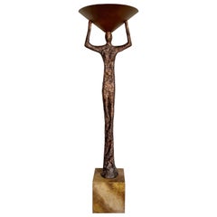 Giacometti Style Sculpture Floor Lamp Torchiere