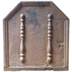 Französischer Kaminschirm / Rückwand aus dem 18. Jahrhundert mit Säulen des Herkules