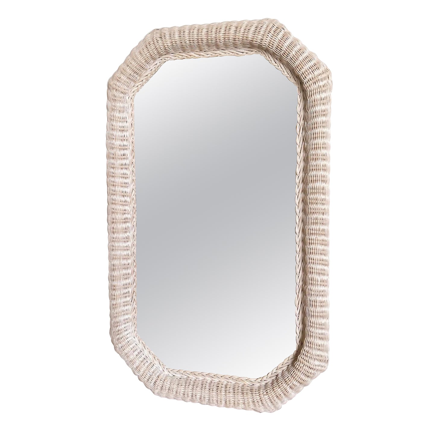 Boho Chic Octagonal Wicker Wall Mirror by Lexington