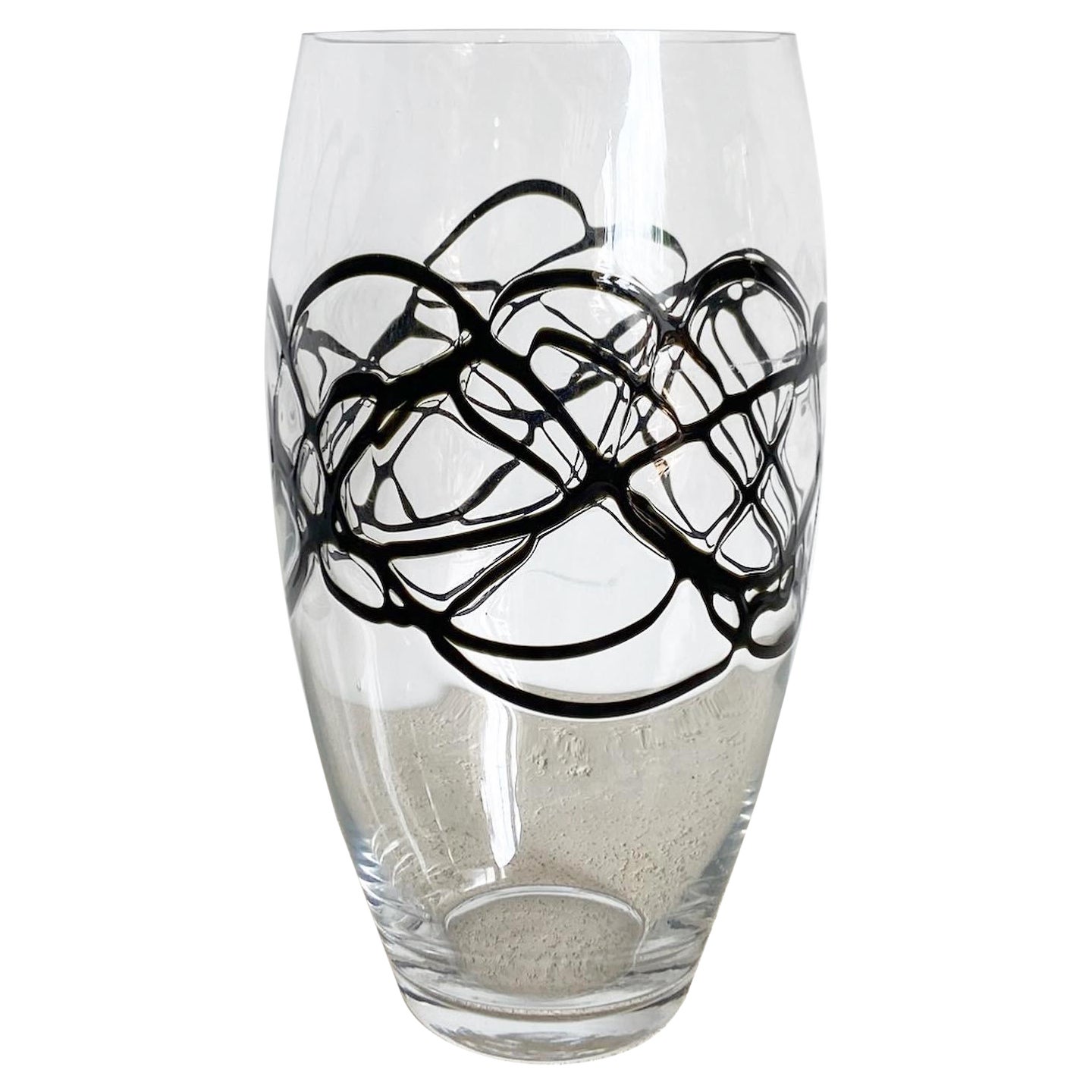 Postmodern Abstract Glass Vase For Sale
