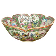 Antique Bowl - cup - salad bowl - Famille Rose - Canton - China 19th Qing
