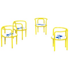 Used 20th Century Gae Aulenti Set of Four Chairs mod. Locus Solus 