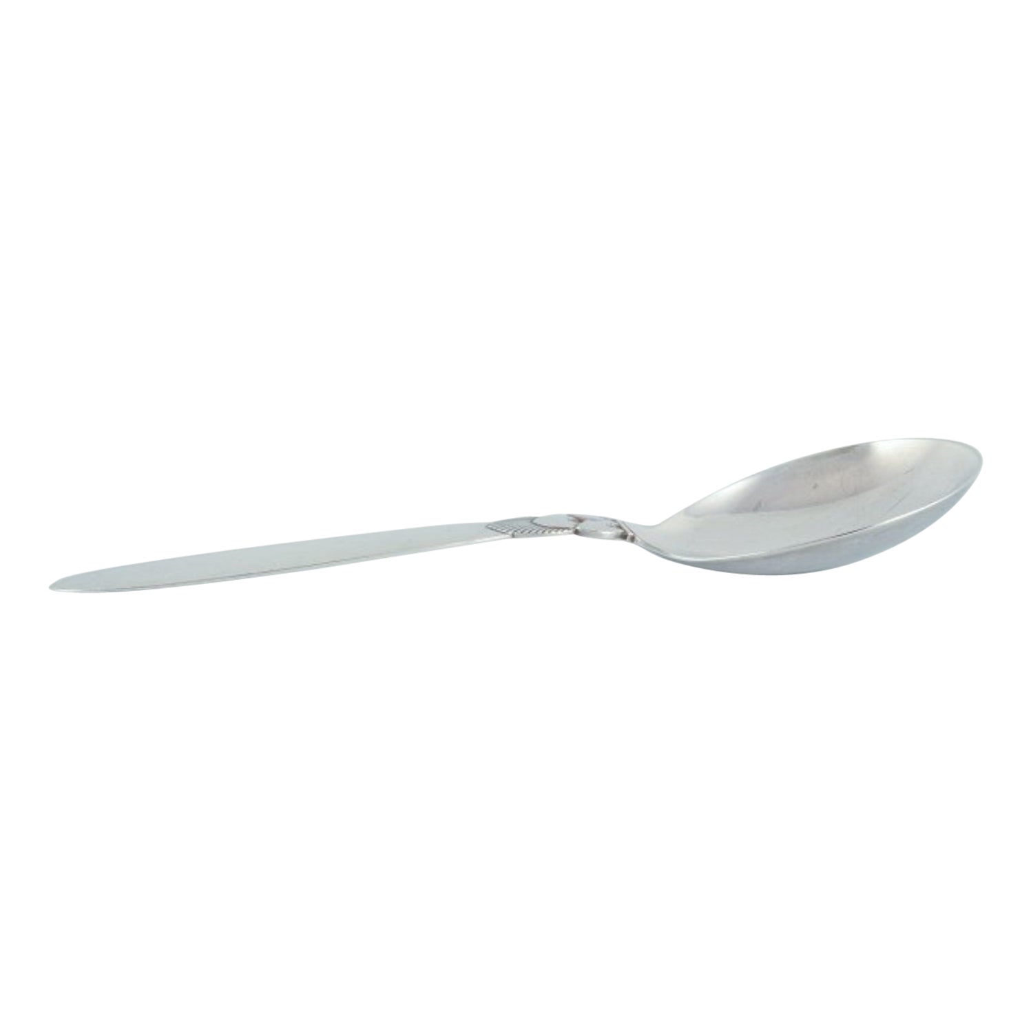 Georg Jensen Cactus. Large serving spoon in sterling silver.  For Sale