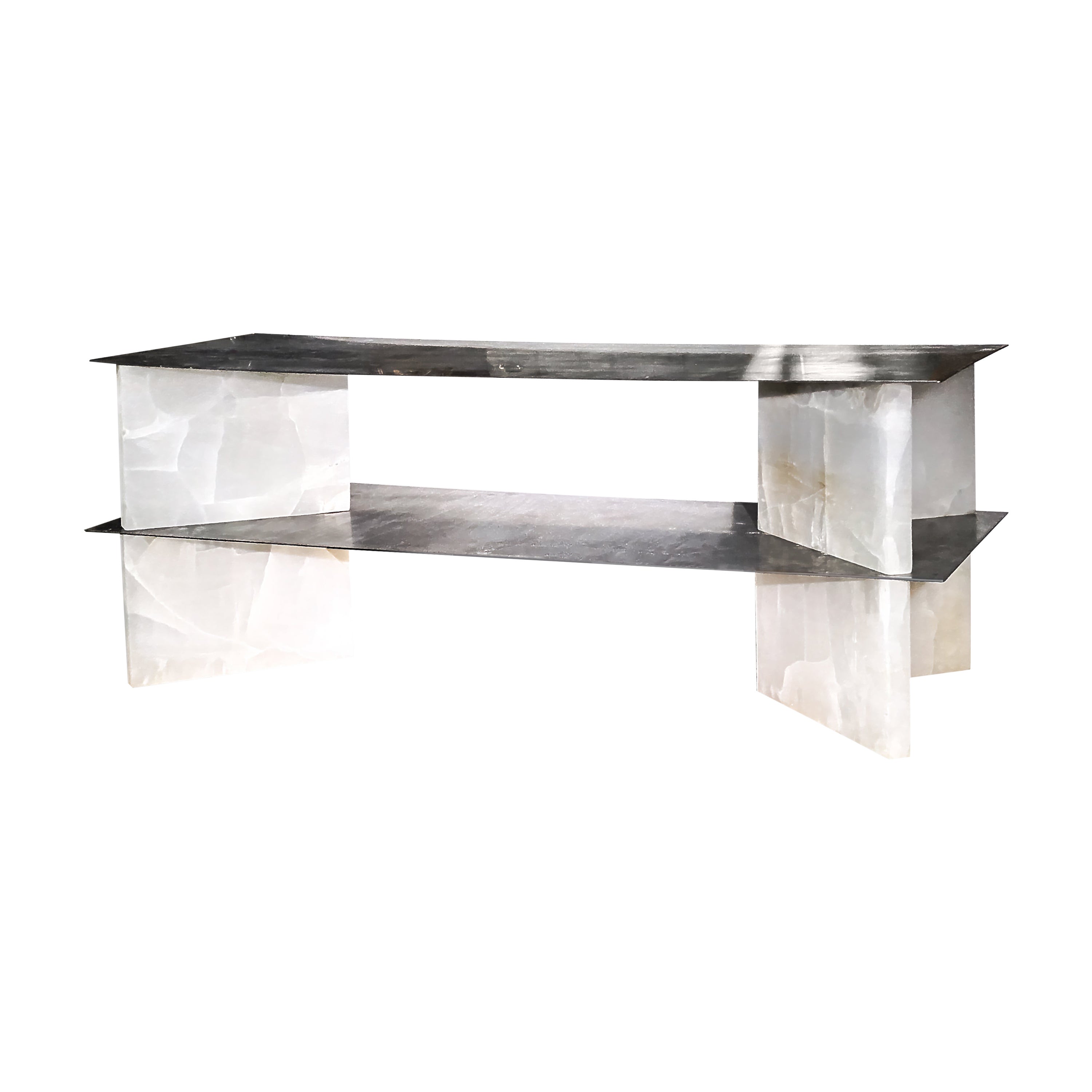 White Onyx Low Console by Studiopepe For Sale