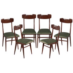 Retro Set of 6 Italian Dining Chairs by Carlo De Carli