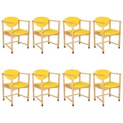 Bjorn Engo Oak Dining Chairs, Set of 8