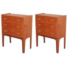 Mid Century Night Stands by Poul Volther, Pair