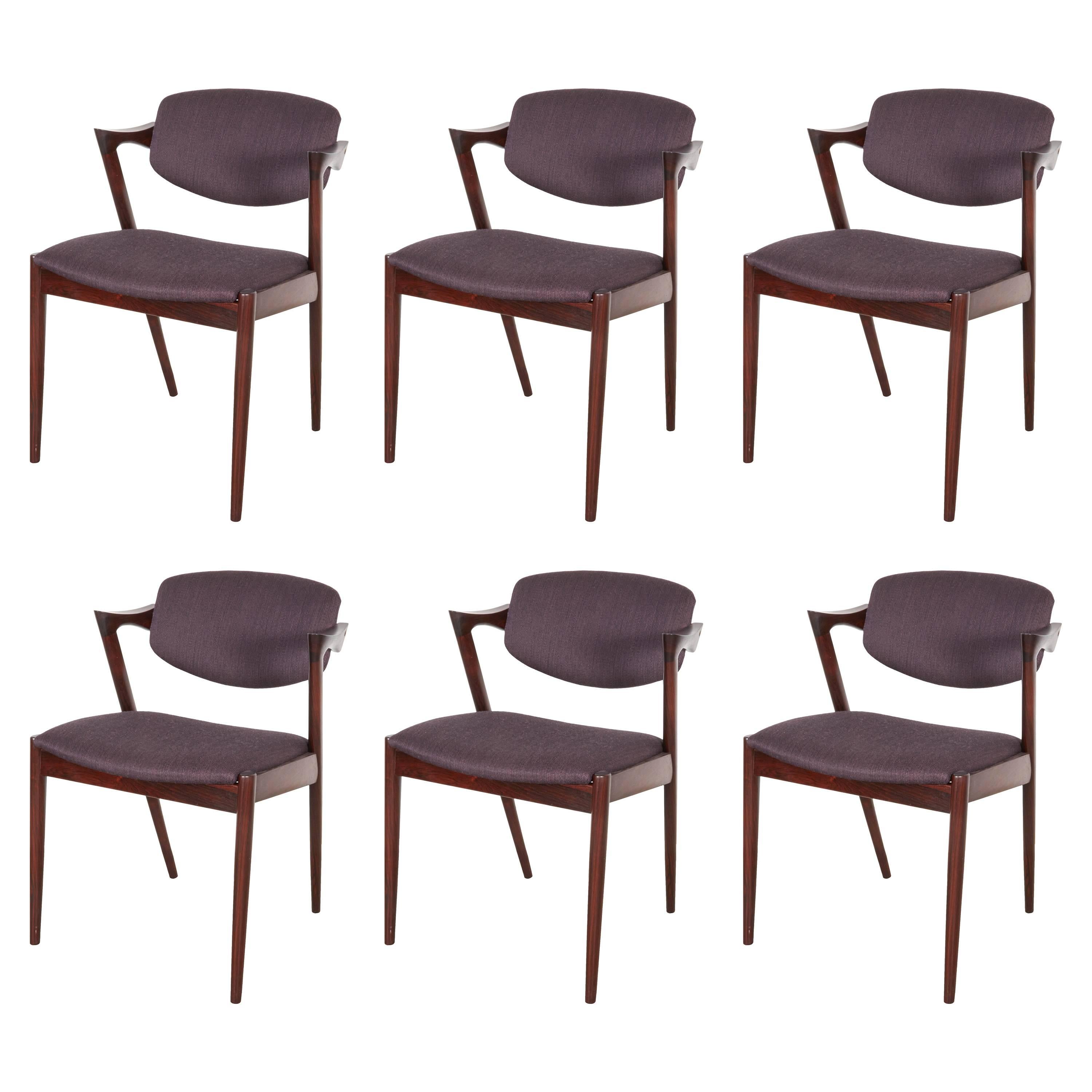 Kai Kristiansen No. 42 Dining Chairs, Set of 8