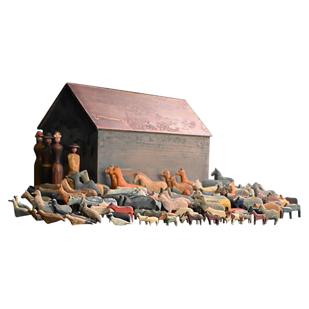 19th Century German Erzgebirge Noah’s Ark For Sale