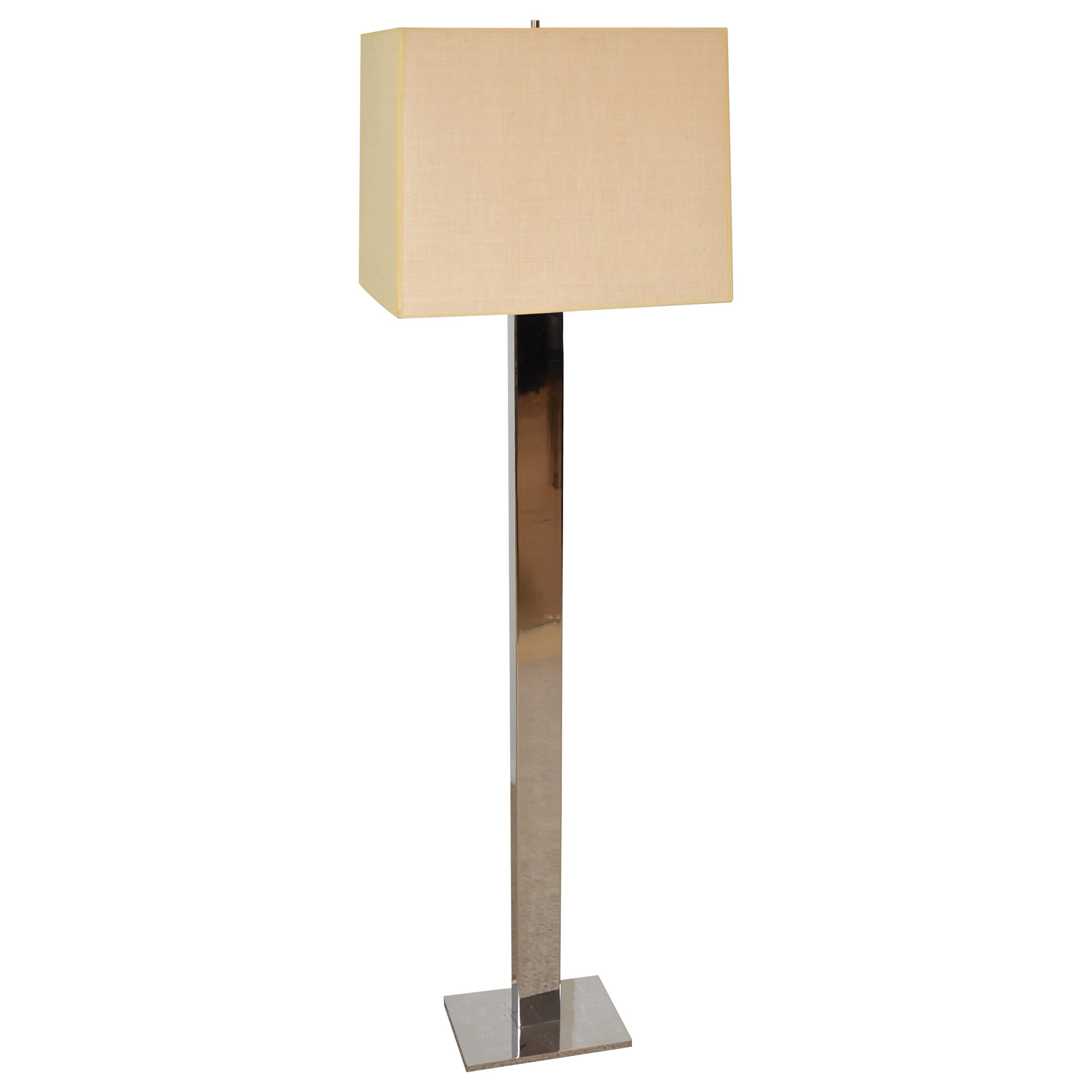 Modern 5 Socket Floor Lamp in Chrome For Sale