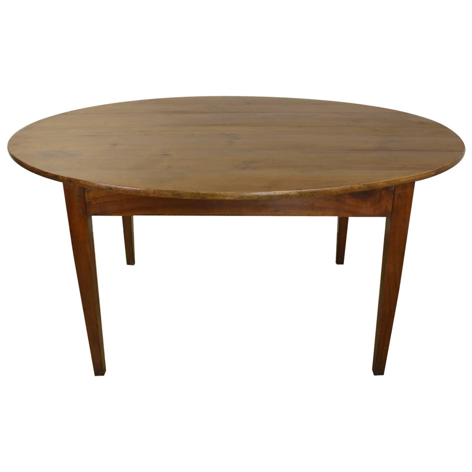 Antique French Oval Cherry Dining Table