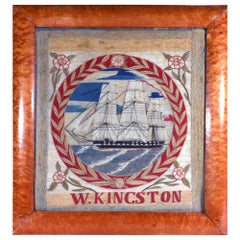 British Sailor's Woolwork, Signed W. Kingston